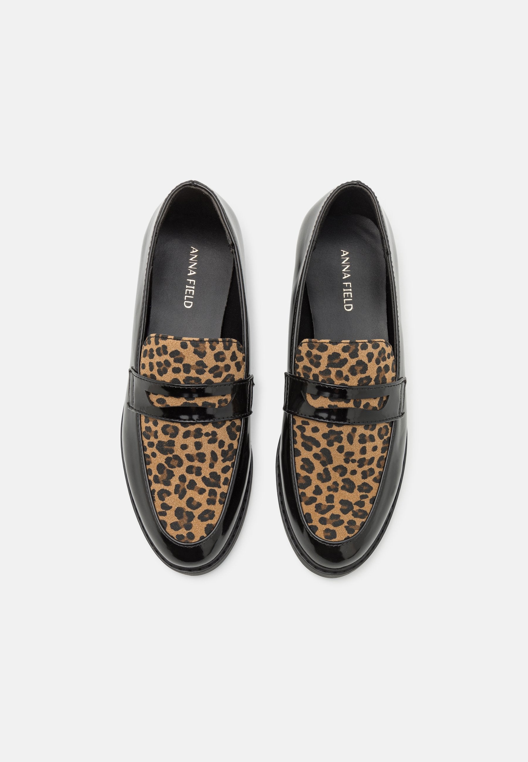 Anna Field Slip-ons - Black/brown/cognac