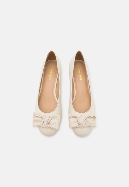  Leather Wide Fit - Ballet Pumps - White