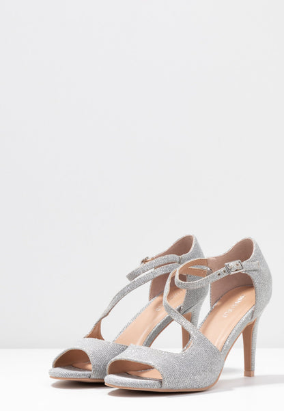 Anna Field High Heeled Sandals - Silver