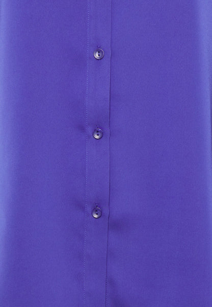 Anna Field Button-Down Blouse - Dark Blue