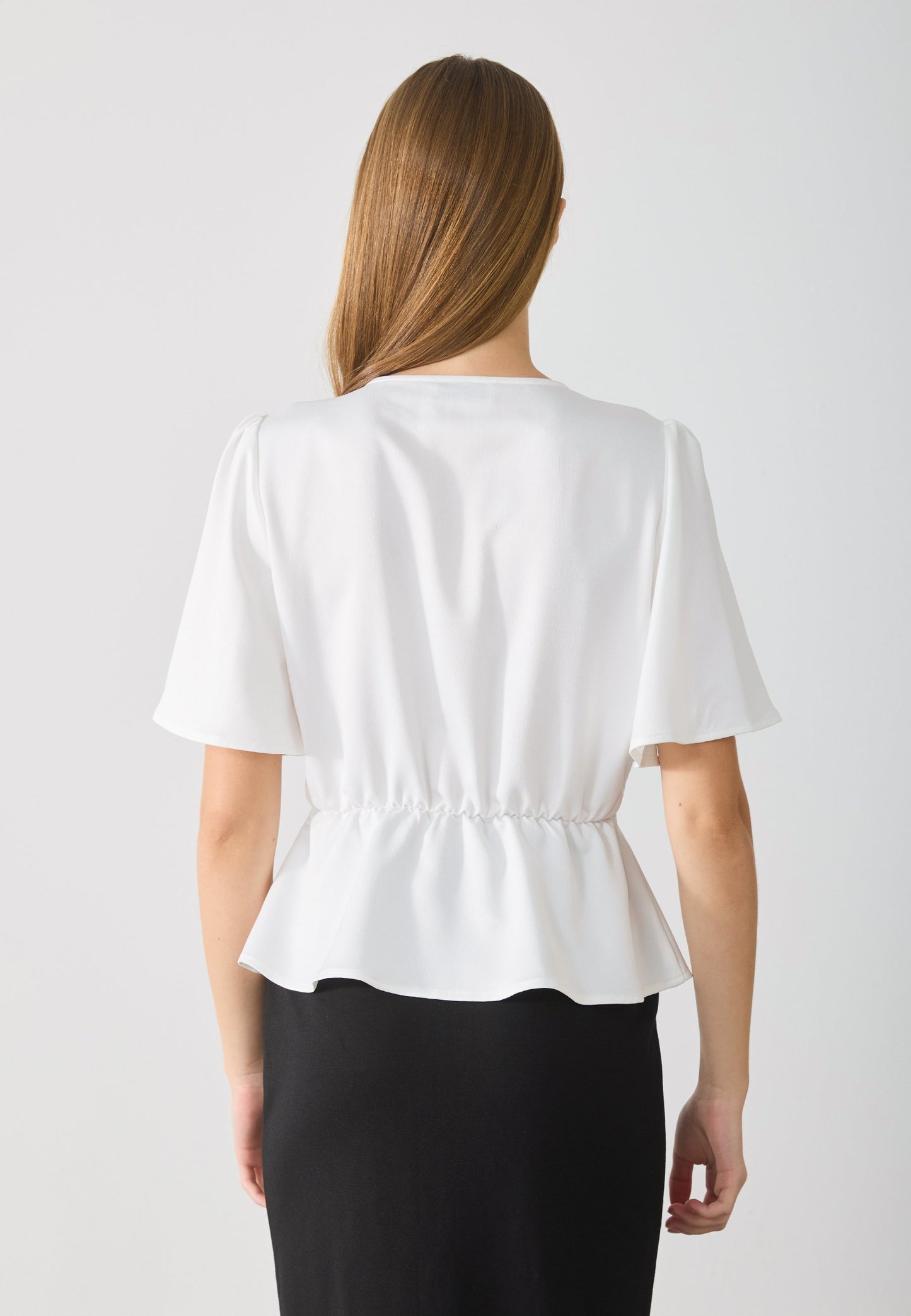 Anna Field Button-down Blouse - Cloud Dancer
