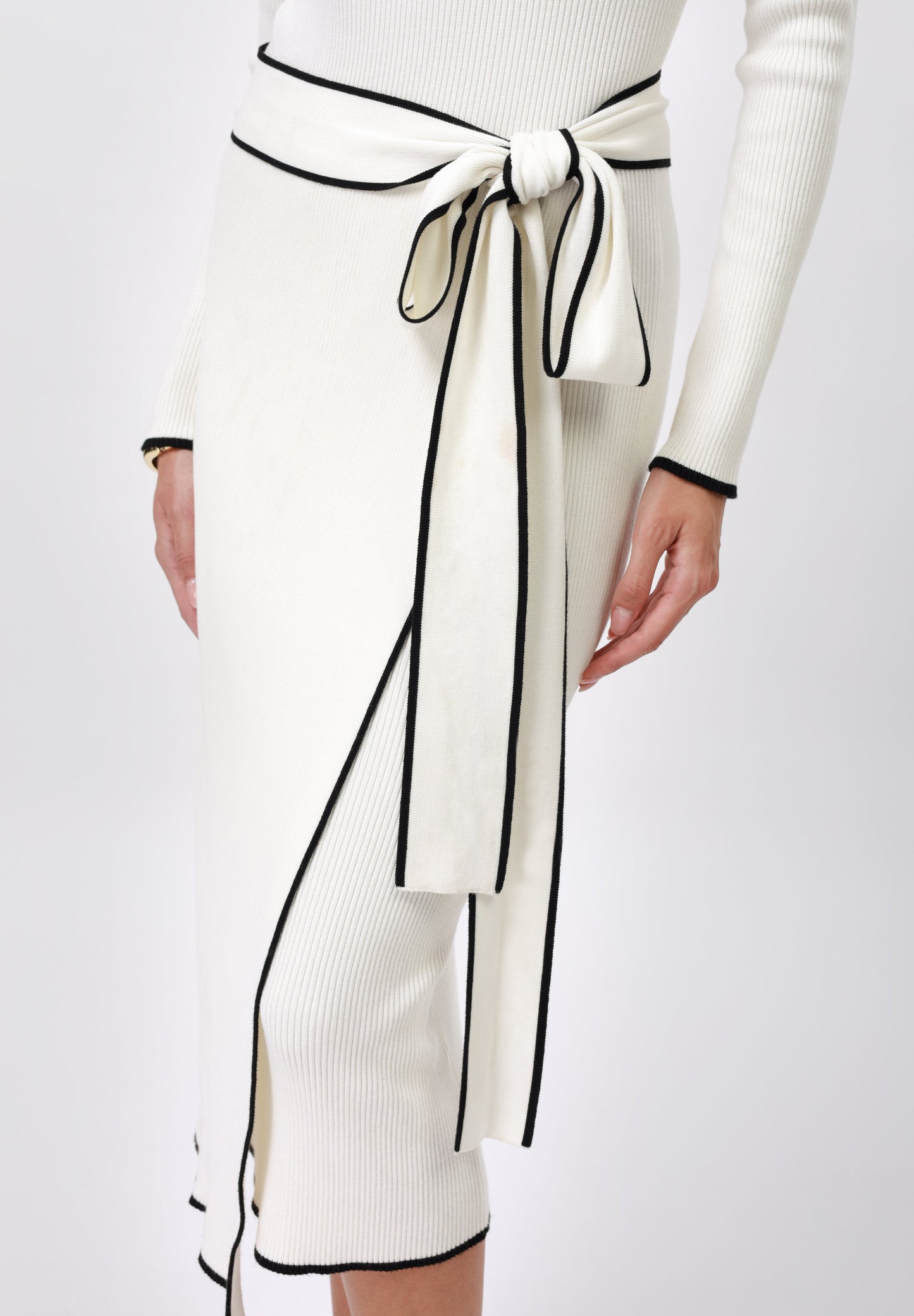Anna Field Jumper Dress - White/black