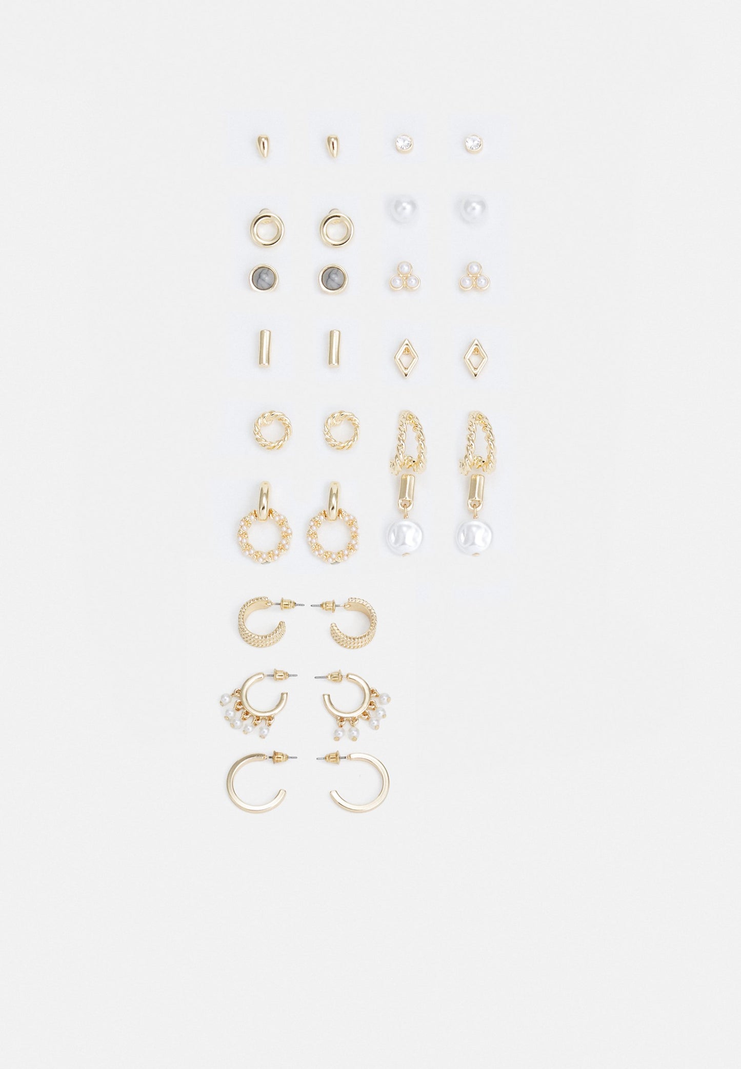 Anna Field 12 PACK - Earrings - Gold-coloured