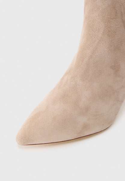 Anna Field LEATHER - High Heeled Ankle Boots - Beige