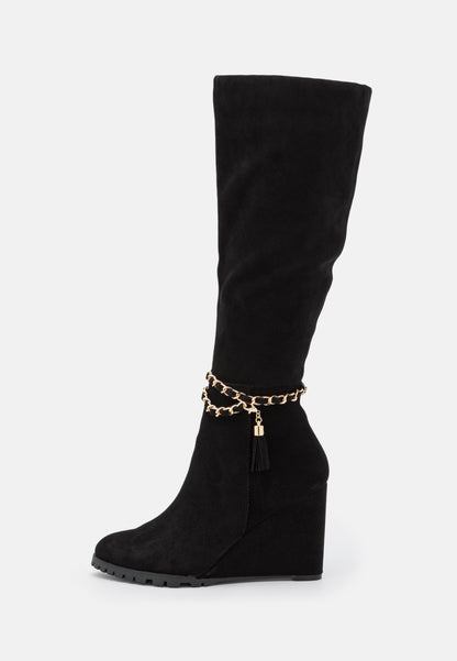 Anna Field Leather - Wedge Boots - Black