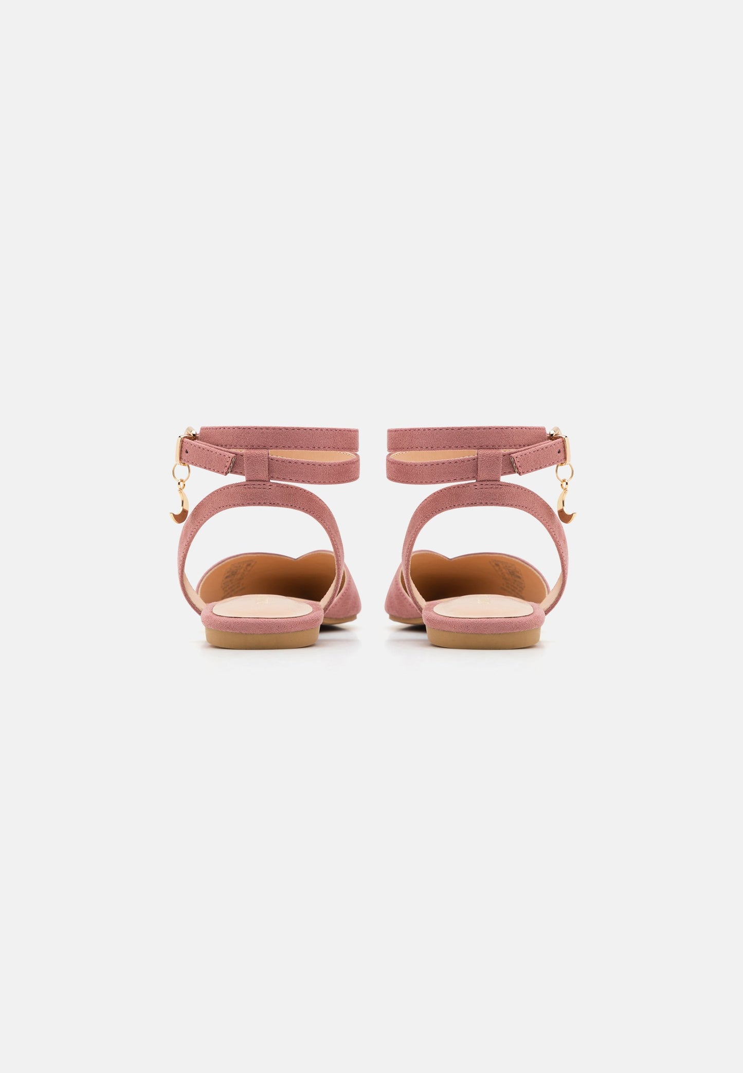 Anna Field Ankle Strap Ballet Pumps - Light Pink