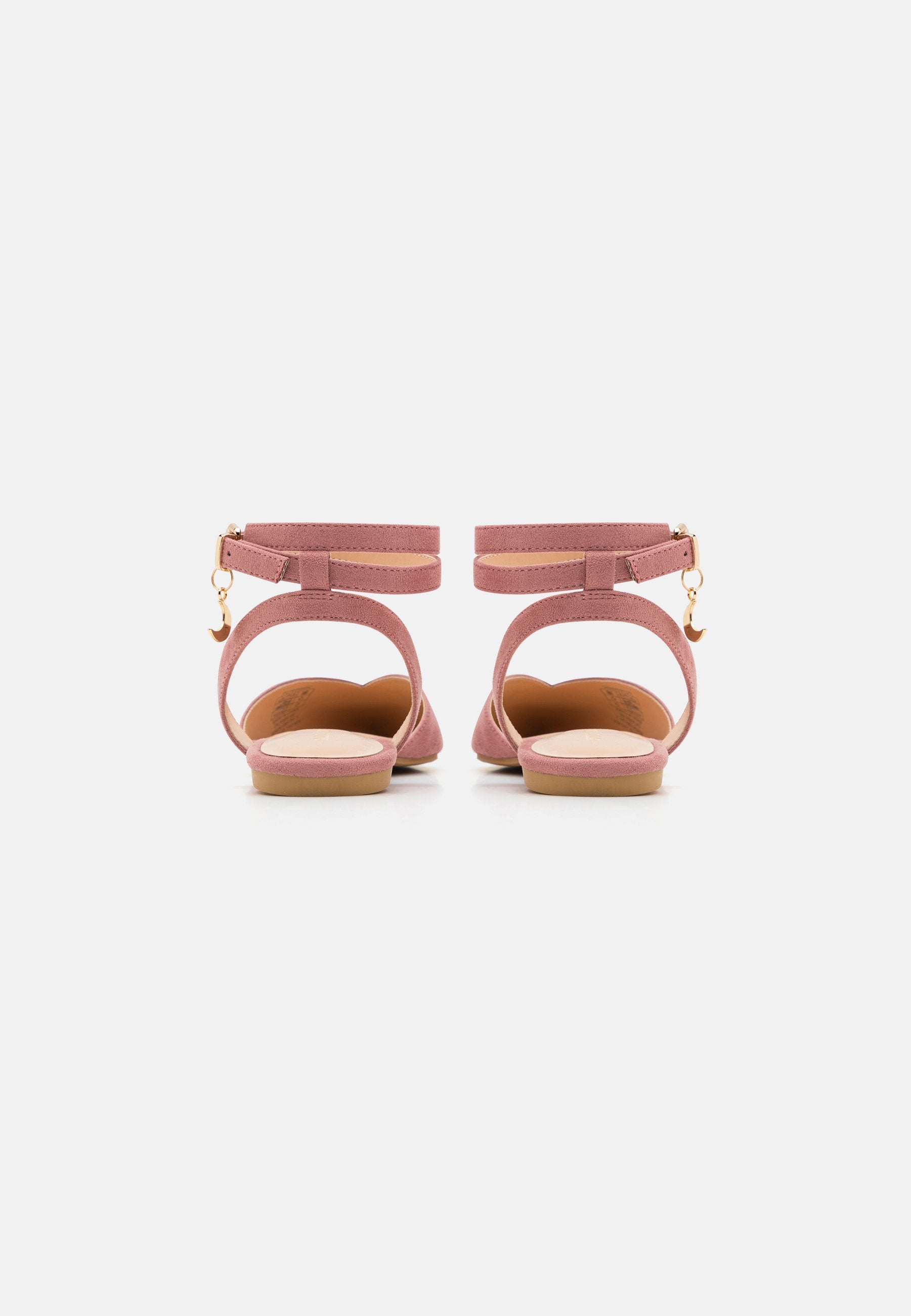 Anna Field Ankle Strap Ballet Pumps - Light Pink