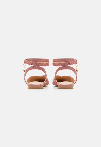 Anna Field Ankle Strap Ballet Pumps - Light Pink