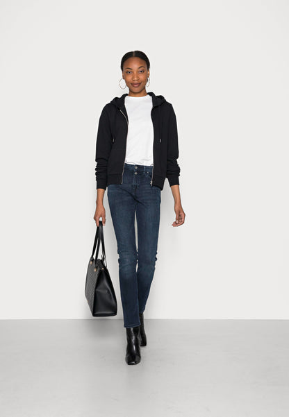 Anna Field Zip-Up Sweatshirt - Black