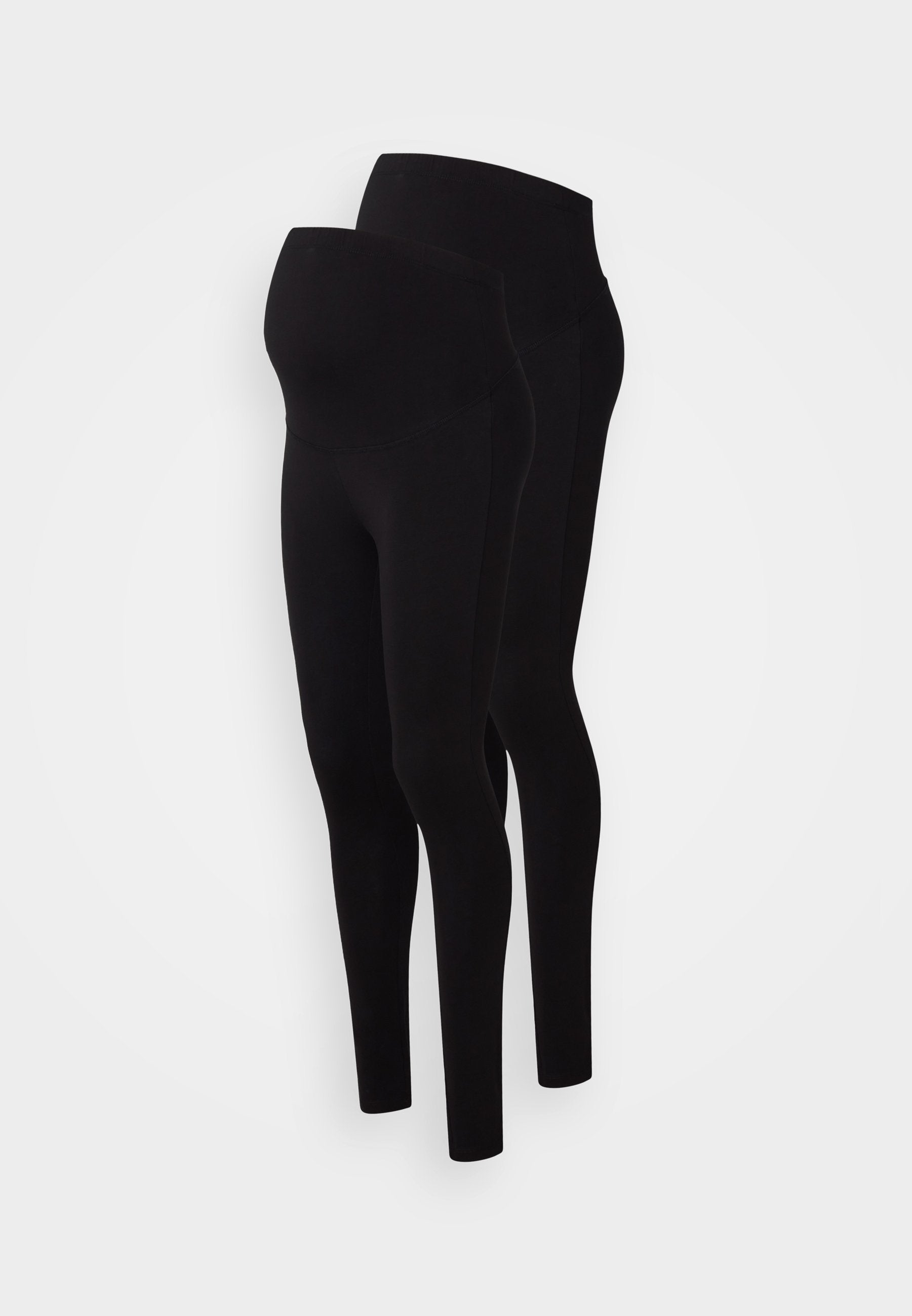  2 PACK - Leggings - Trousers - Black/mottled Dark Brown