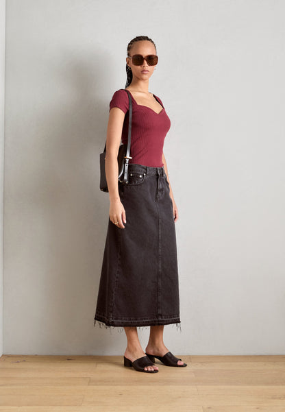 Anna Field Basic T-shirt - Dark Red