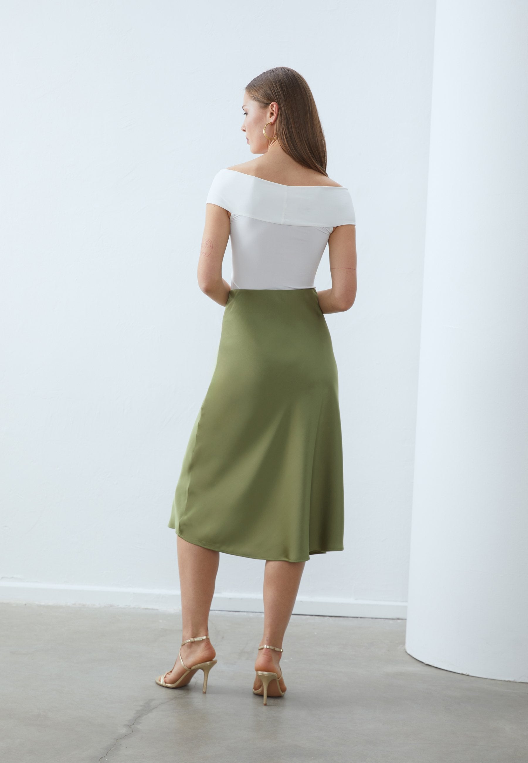 Anna Field A-line Skirt - Green