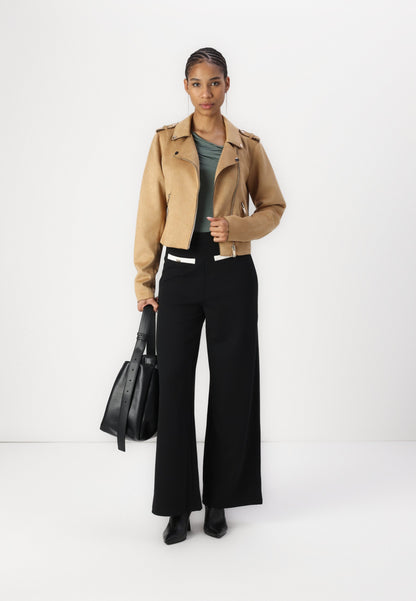 Anna Field Faux Leather Jacket - Beige