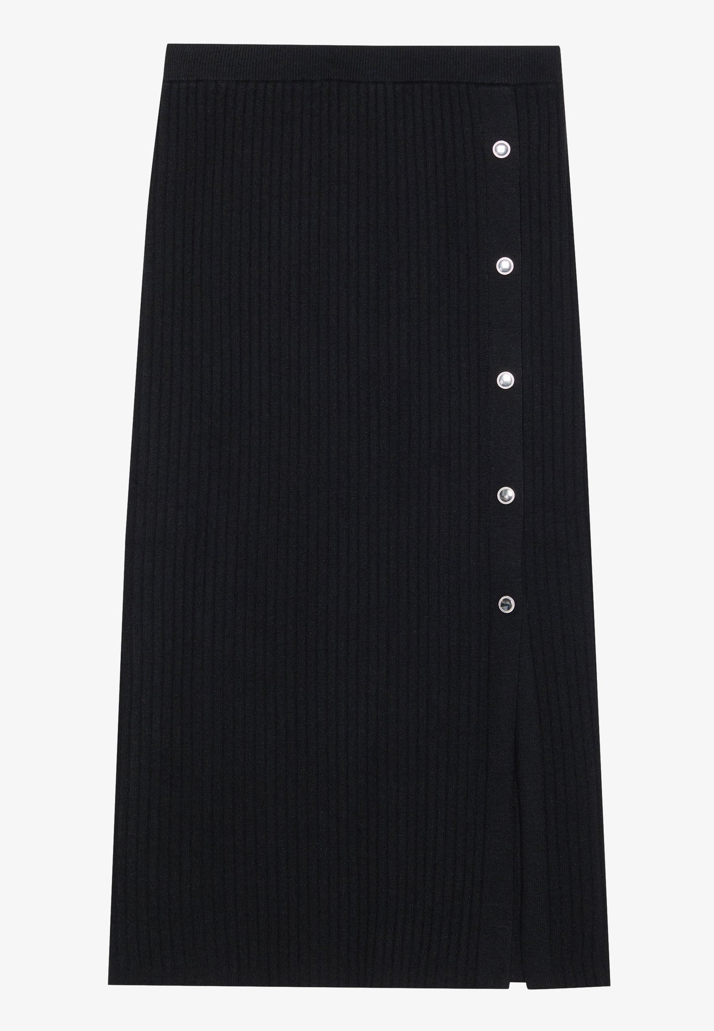 Anna Field KNIT SKIRT WITH BUTTONS - Pencil Skirt - Black