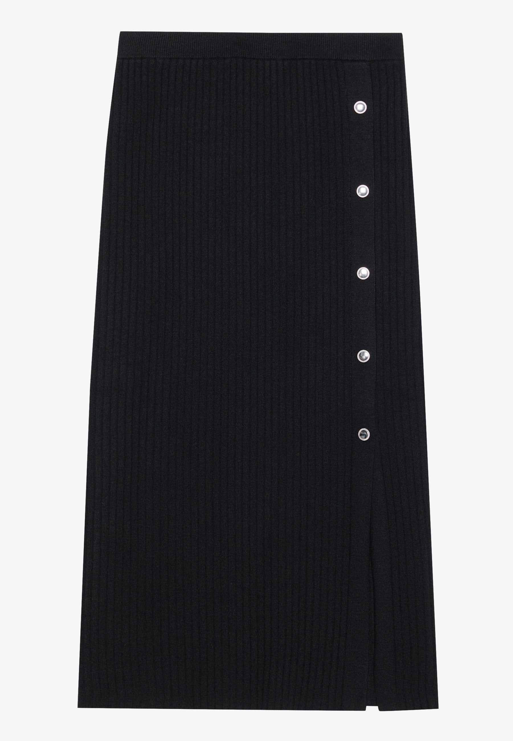 Anna Field KNIT SKIRT WITH BUTTONS - Pencil Skirt - Black