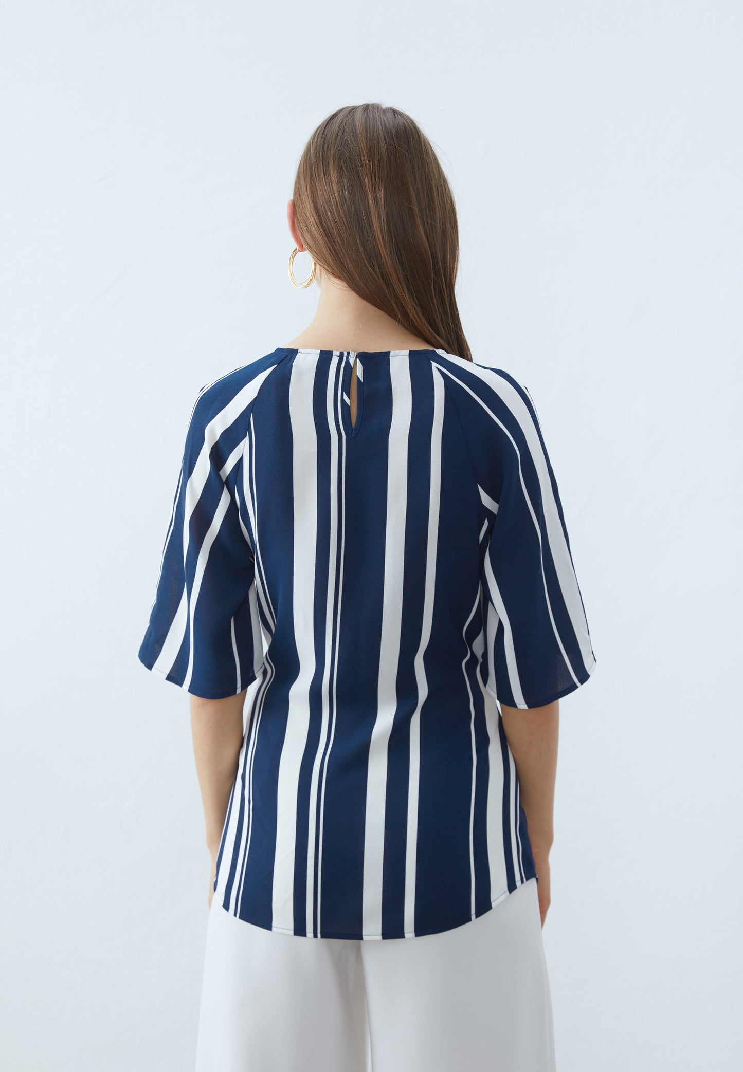 Anna Field Tunic - Blue/white