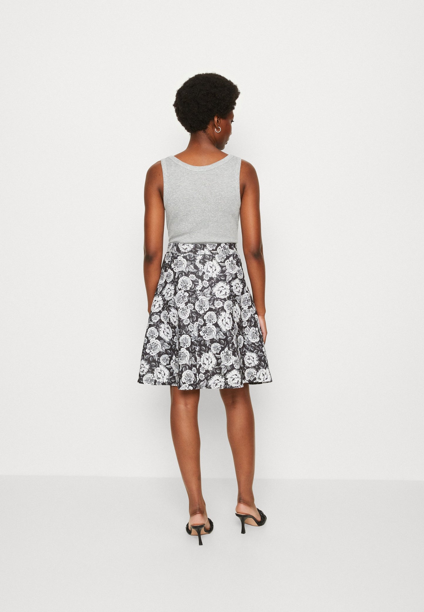 Anna Field Pleated Skirt - Black/White