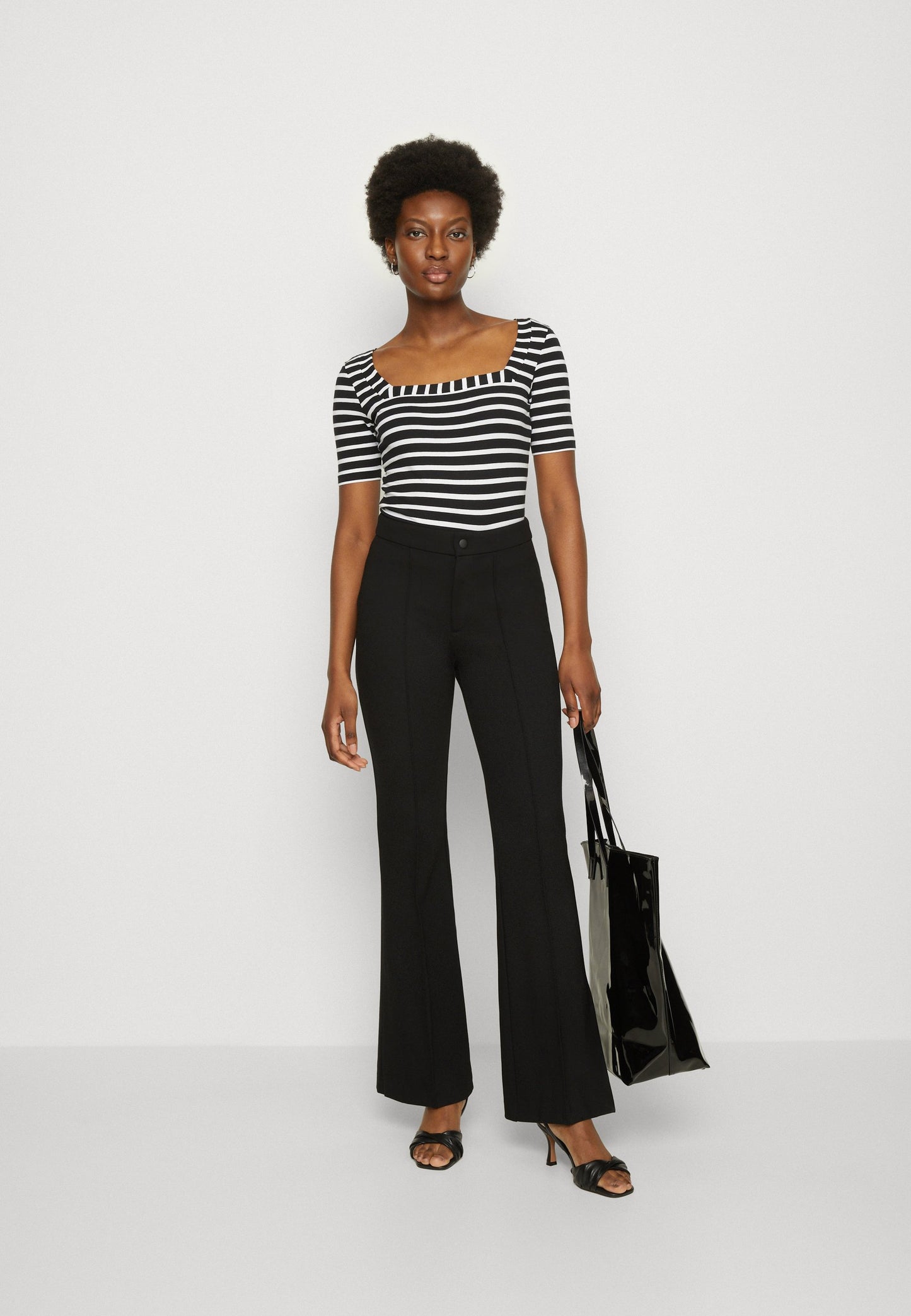 Anna Field Print T-Shirt - Black/White