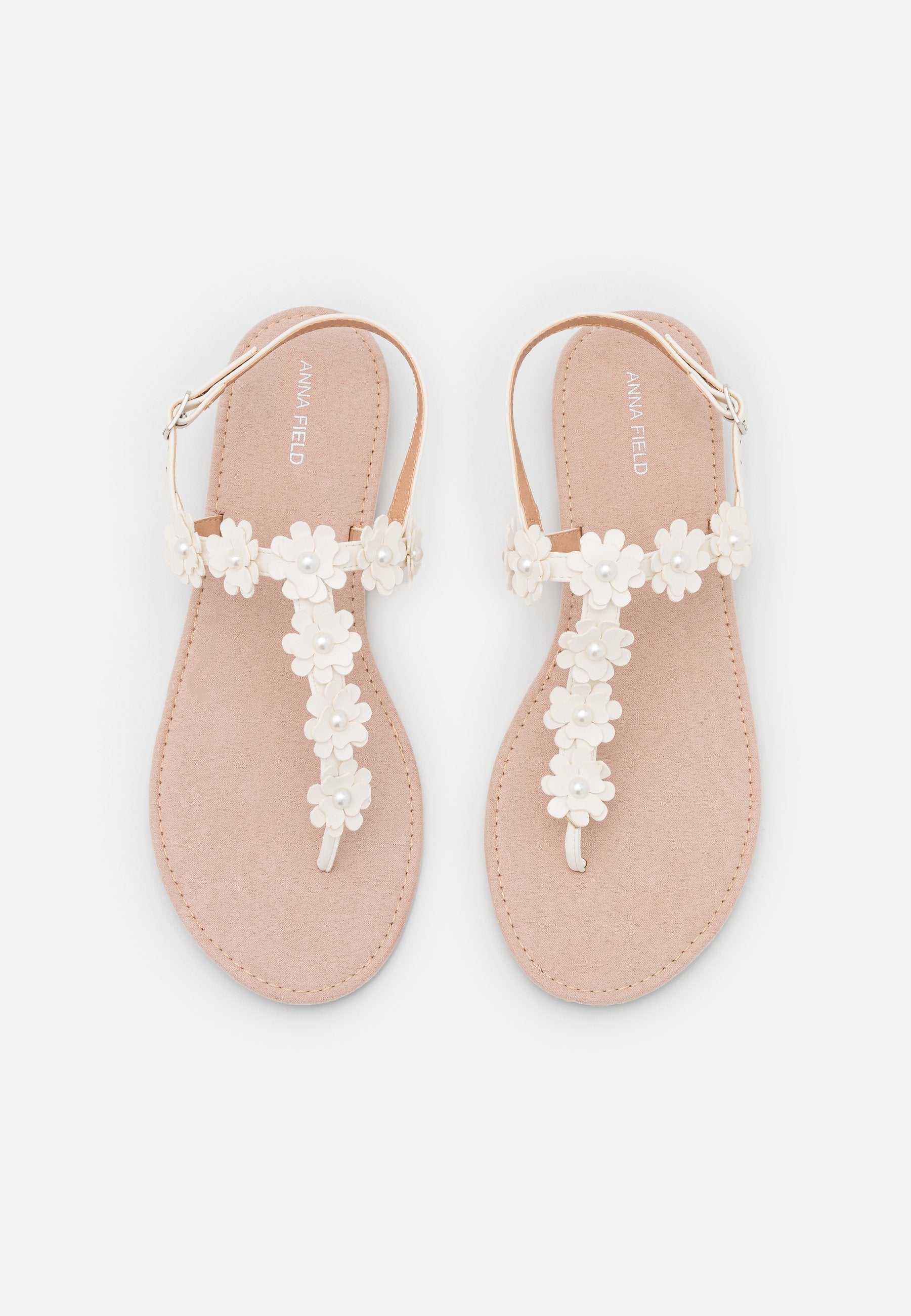  T-Bar Sandals - White