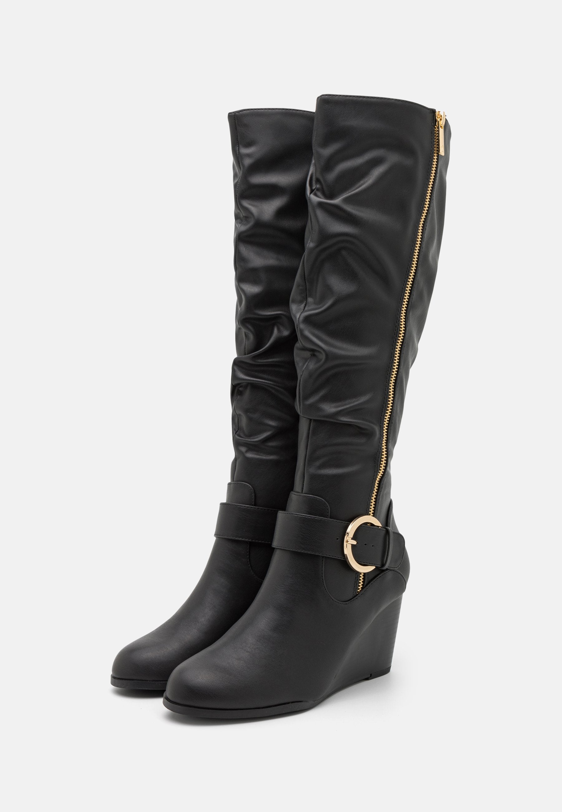 Anna Field Wedge Boots - Black