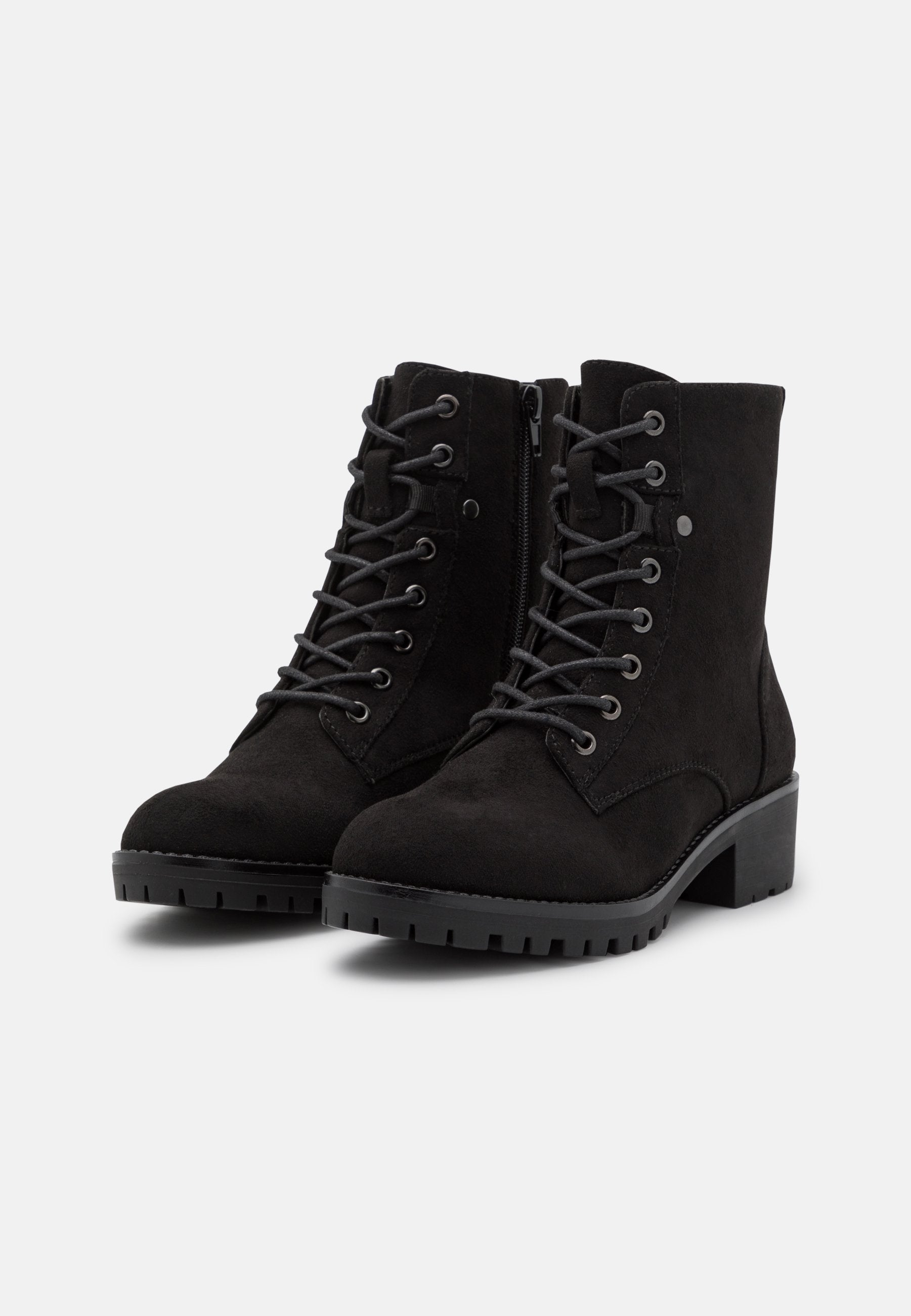 Anna Field Lace-Up Ankle Boots - Black