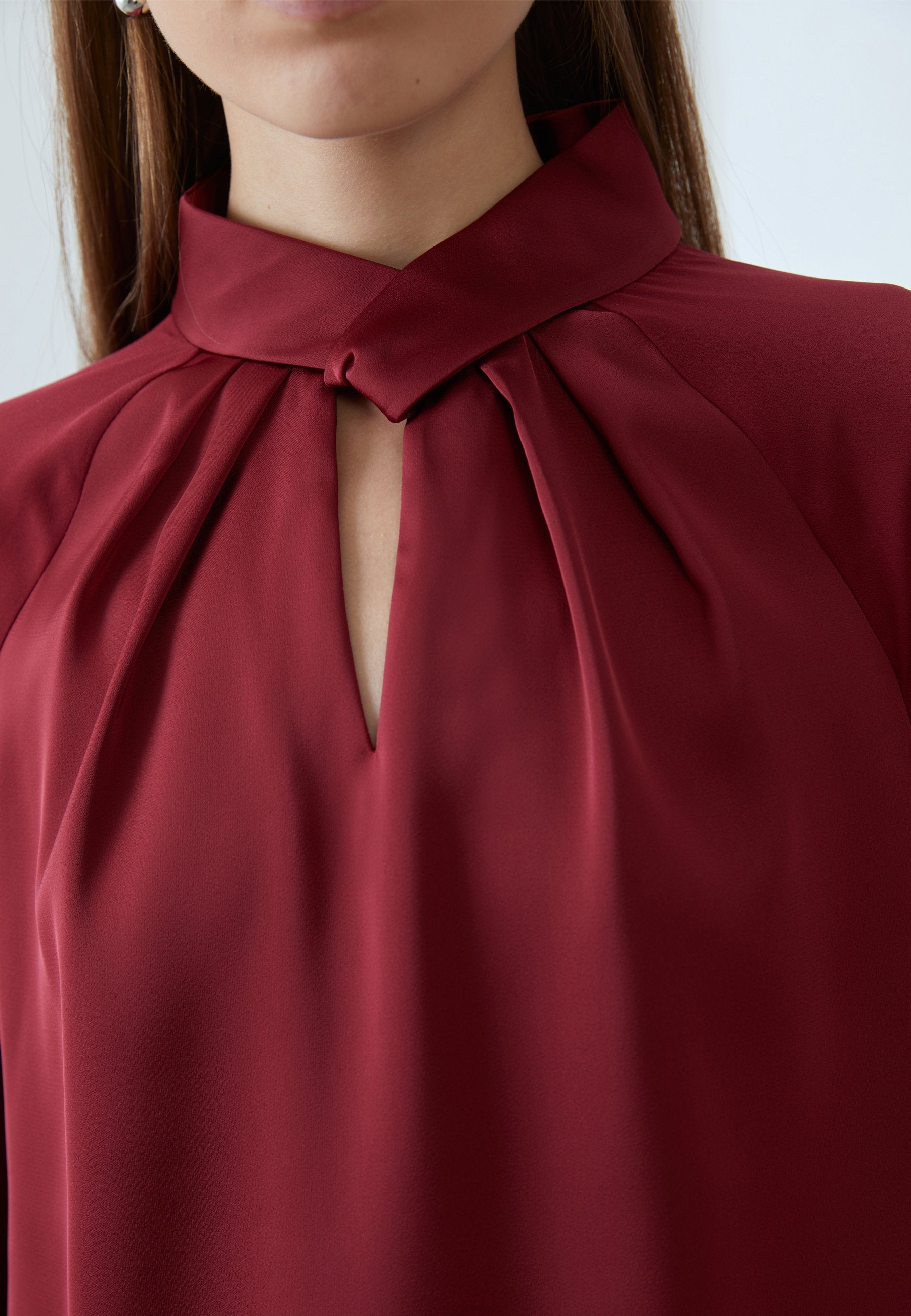 Anna Field Blouse - Dark Red