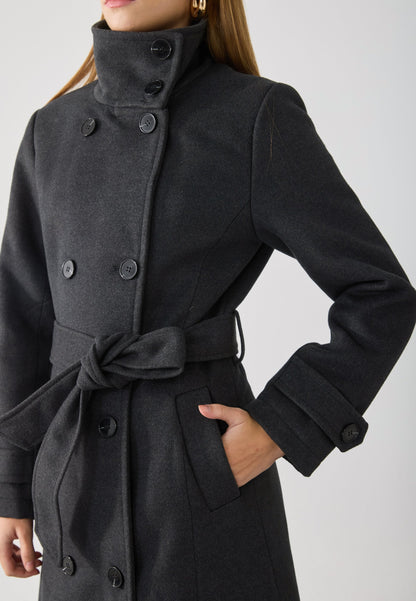 Anna Field Classic Coat - Dark Grey