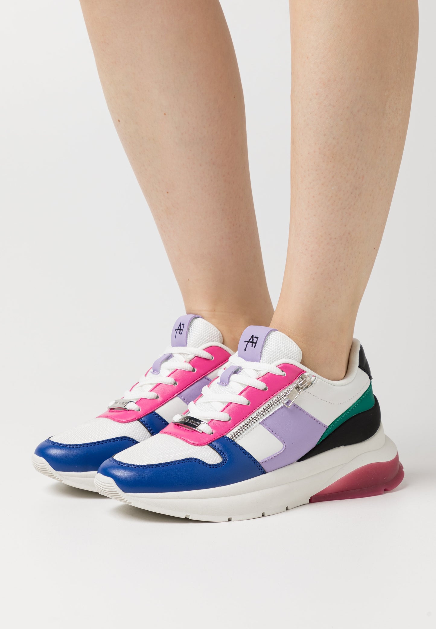 Anna Field Leather- Trainers - White/Multi-Coloured