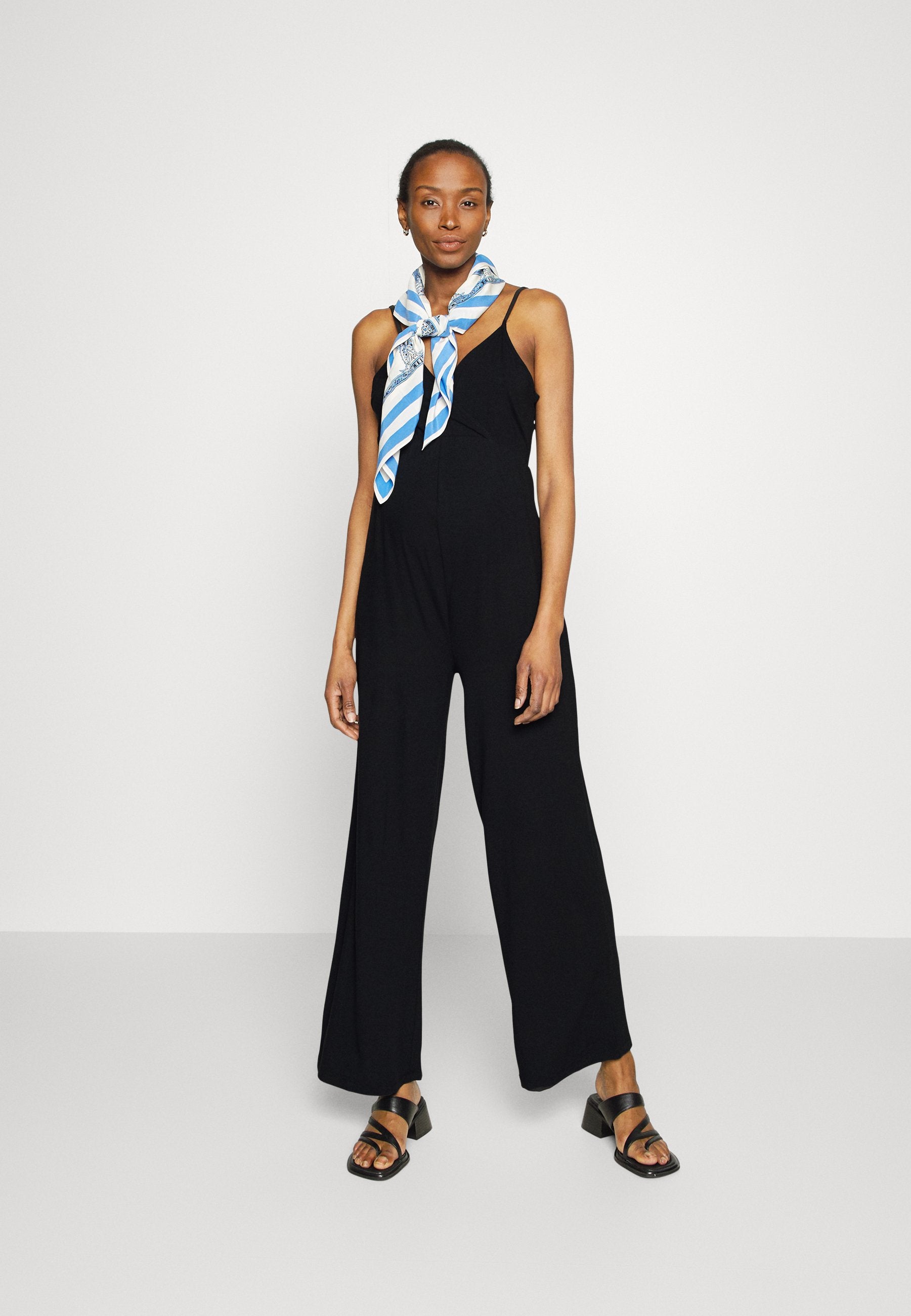  Strappy Drappy Cintered- Jumpsuit - Black