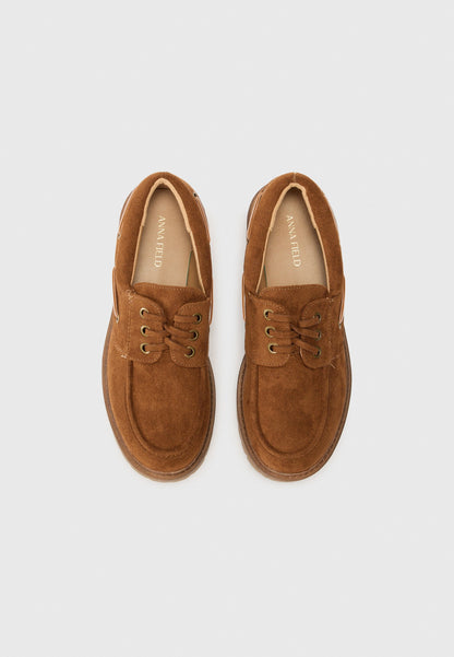 Anna Field Boat Shoes - Brown