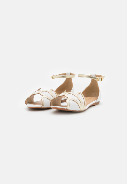 Anna Field Leather - Peeptoe Ballet Pumps - White