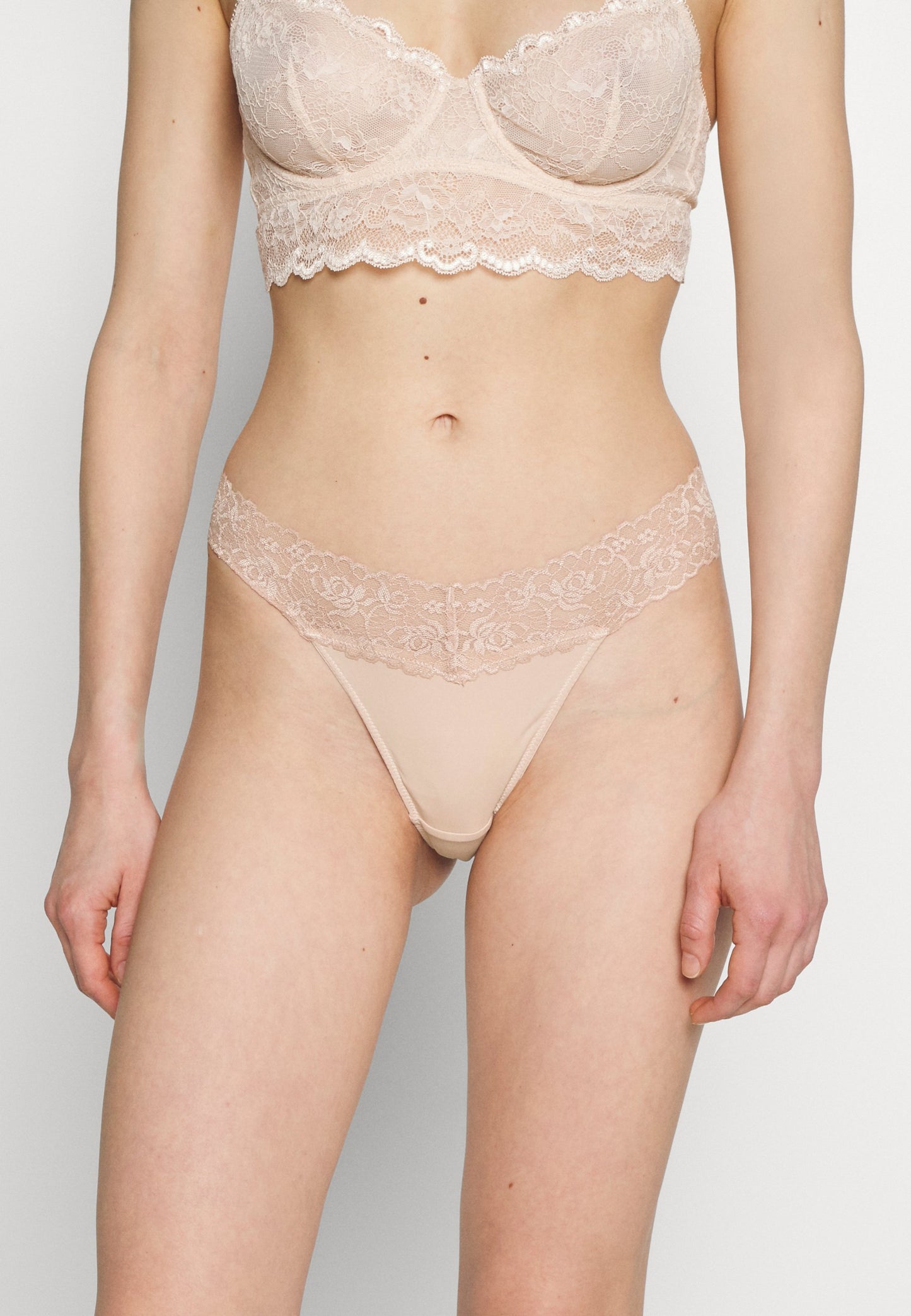 Anna Field 5 Pack - Thong - White/Nude