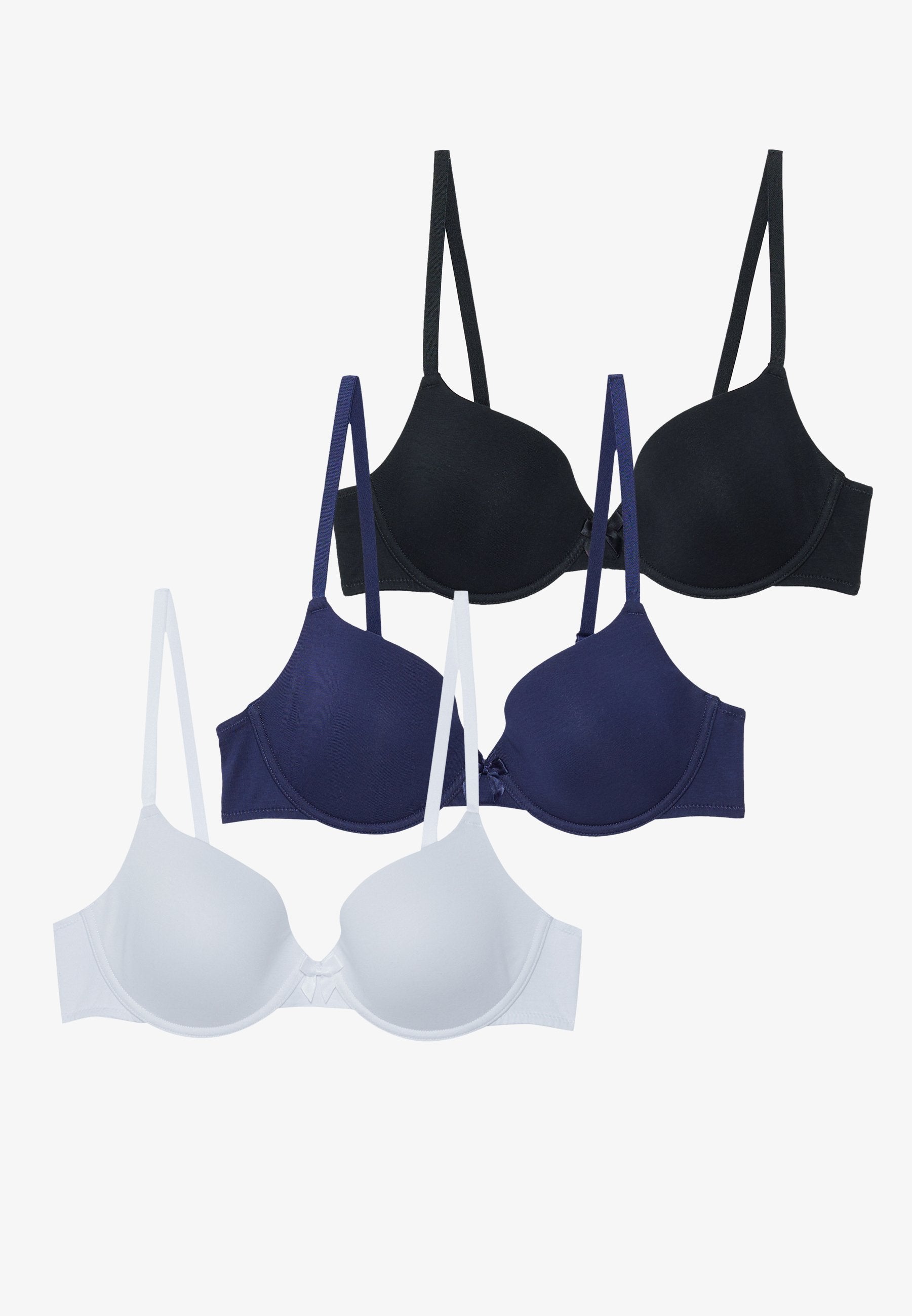 Anna Field 3 PACK - T-shirt Bra - Black/white/blue