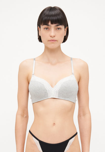 Anna Field 2 PACK - Triangle Bra - Black/grey Melange