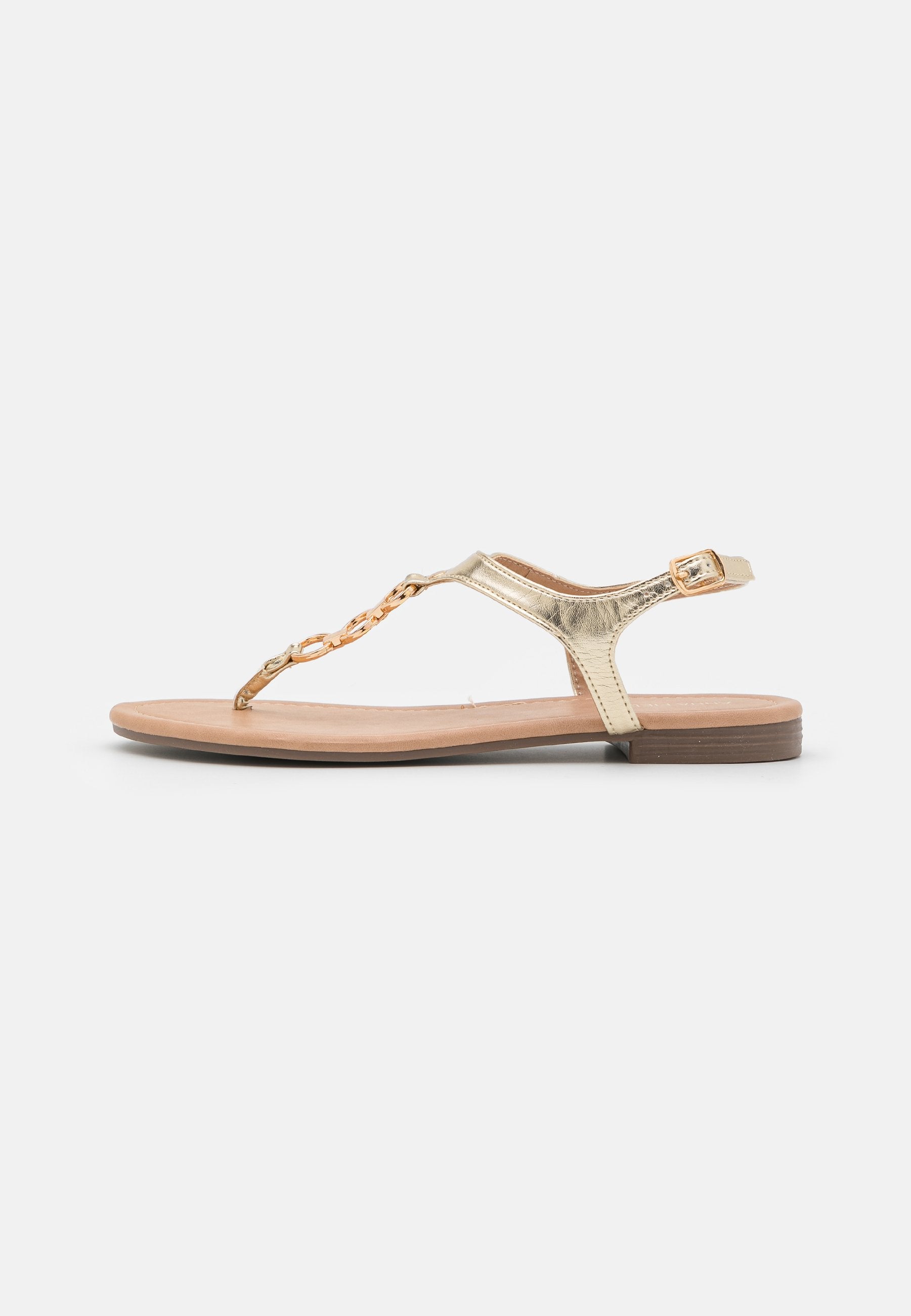  T-Bar Sandals - Gold