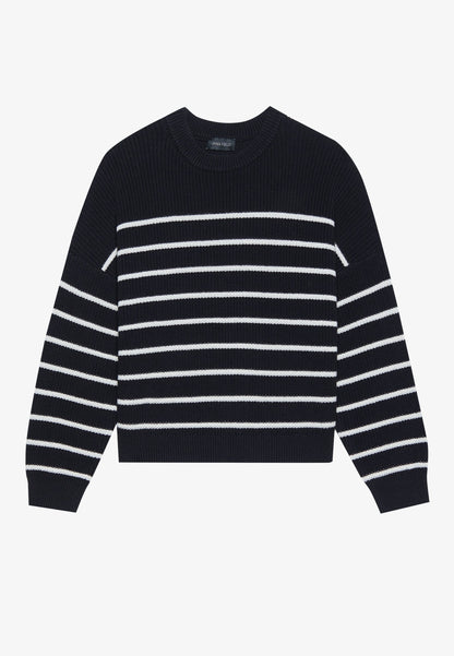 Anna Field Jumper - Off-white/dark Blue