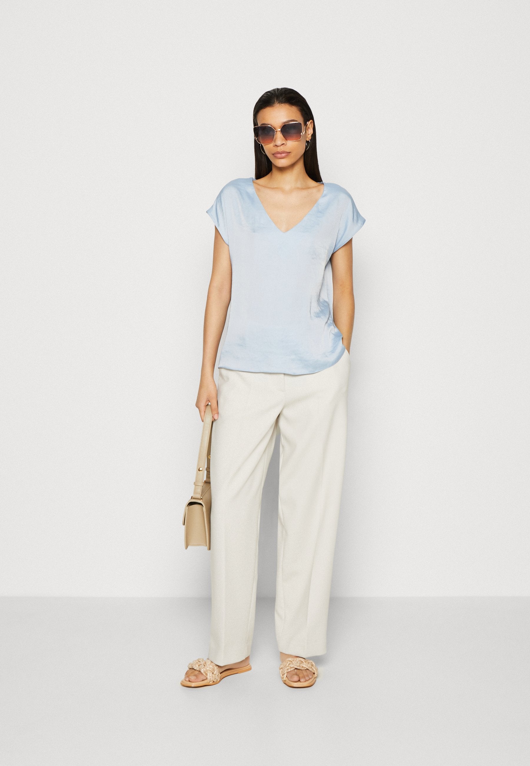 Anna Field Basic T-Shirt - Light Blue