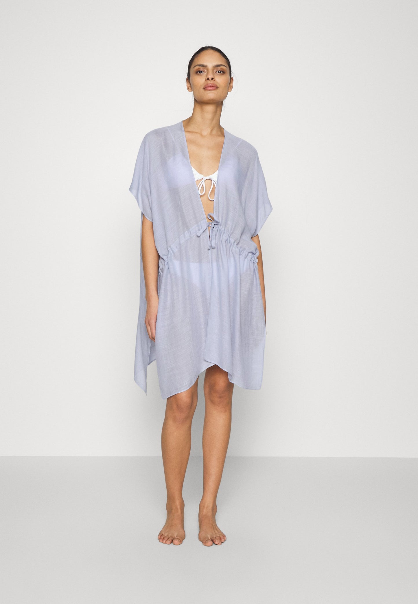 Anna Field Printed Short Kimono / 606 - Khaki_003 - Off-White - Beach Accessory - 502 - Blue