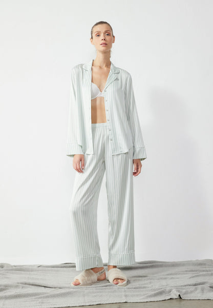 Anna Field Pyjama Set - White,light Grey