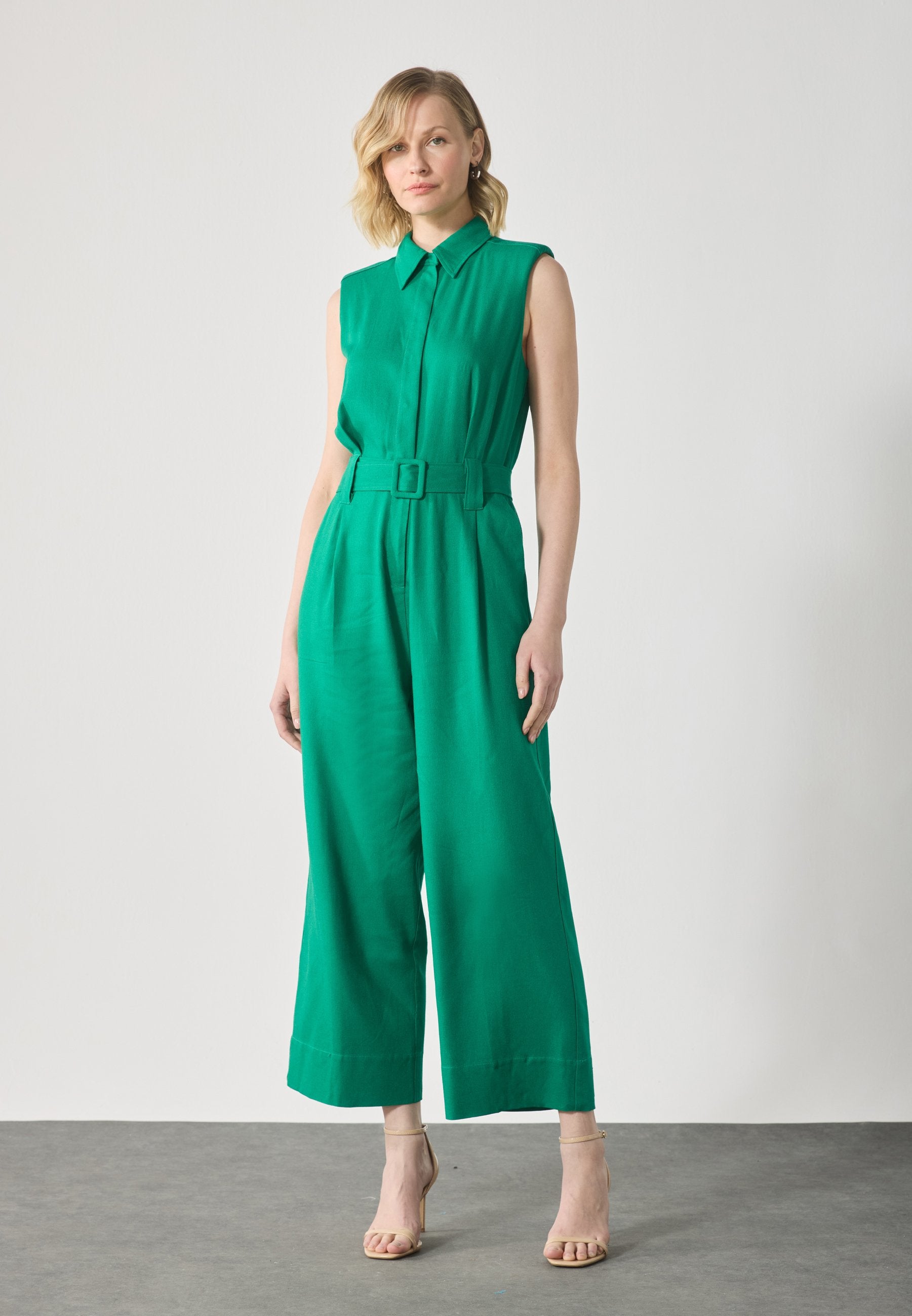 Anna Field LINEN JUMPSUIT - Jumpsuit - Green