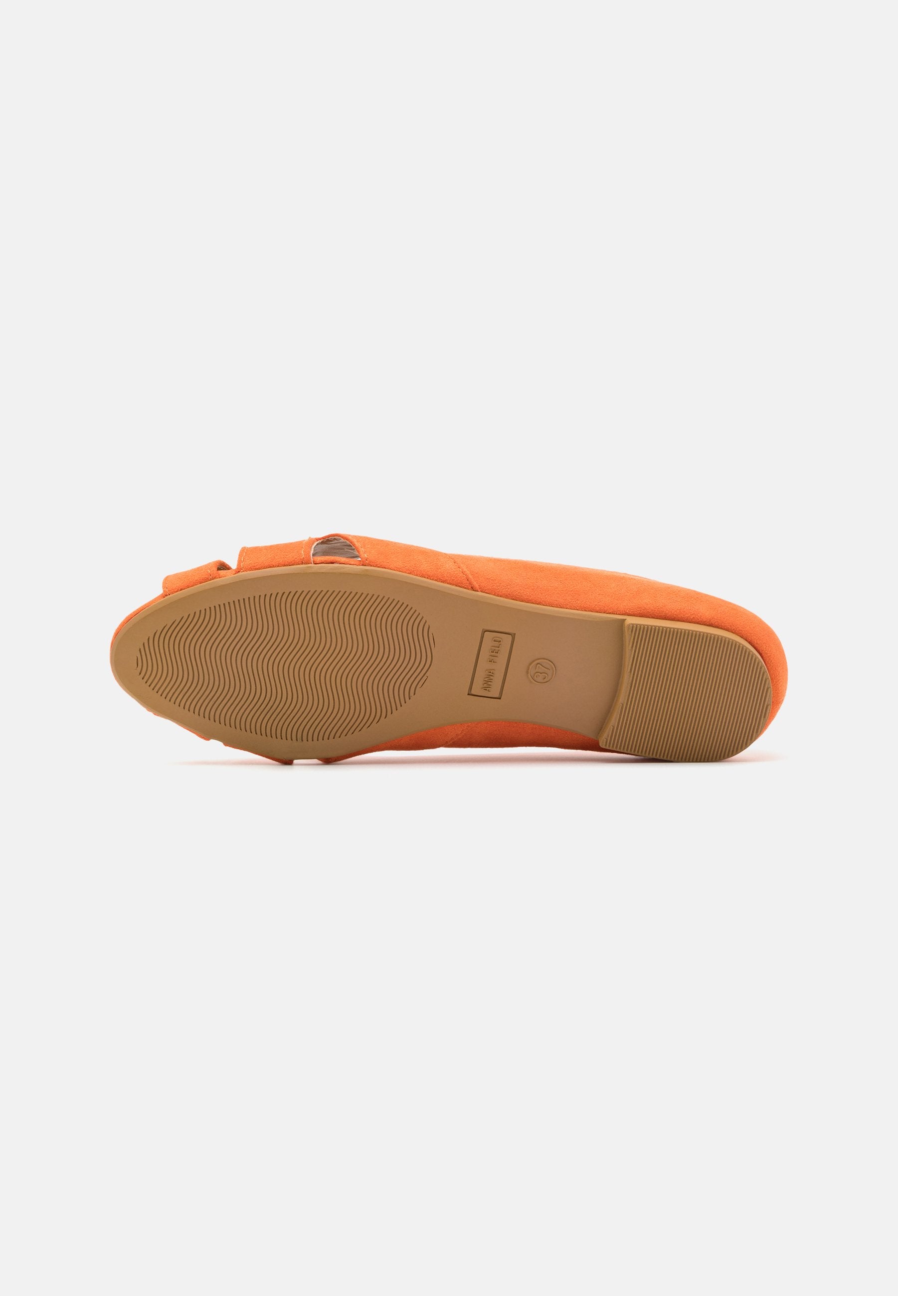 Anna Field Peeptoe Ballet Pumps - Orange