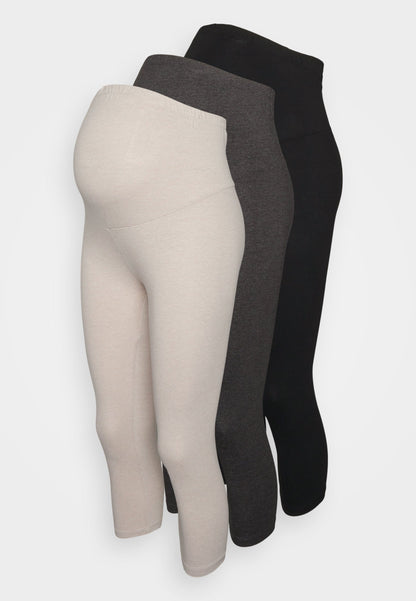  3 Pack - Leggings - Black /Mottled Beige/Mottled Dark Grey