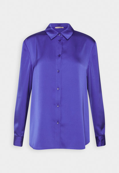 Anna Field Button-Down Blouse - Dark Blue