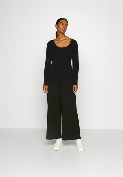 Anna Field Button Detail - Jumper -Black
