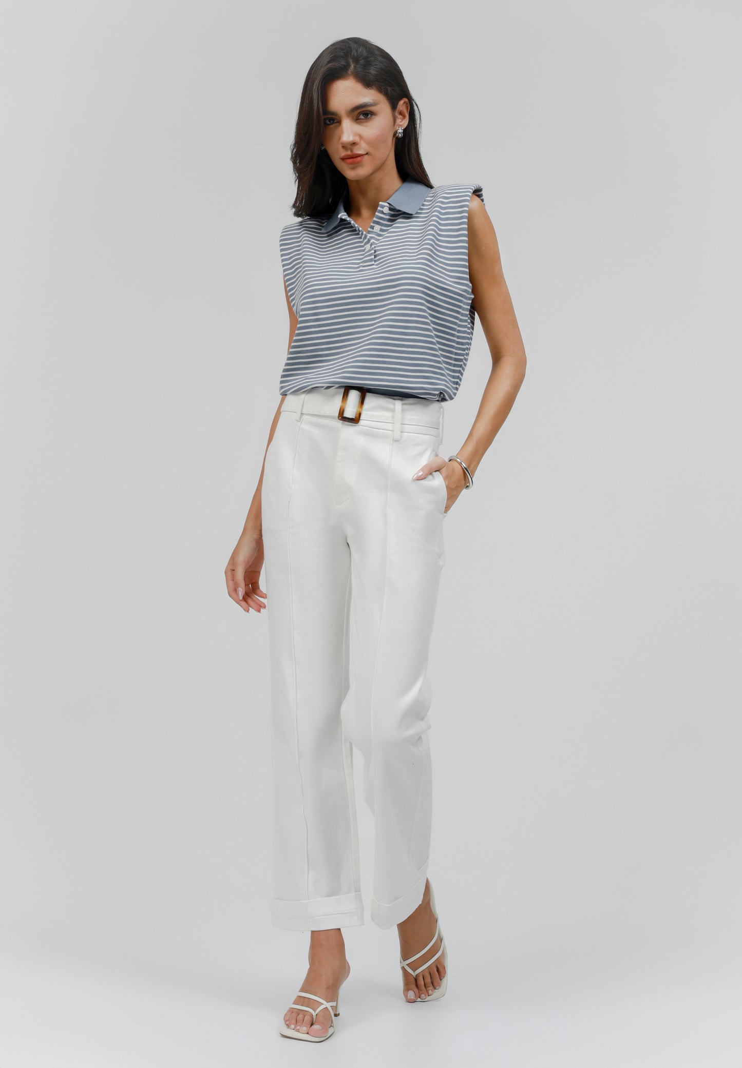  Straight Leg Jeans - Off White Wash