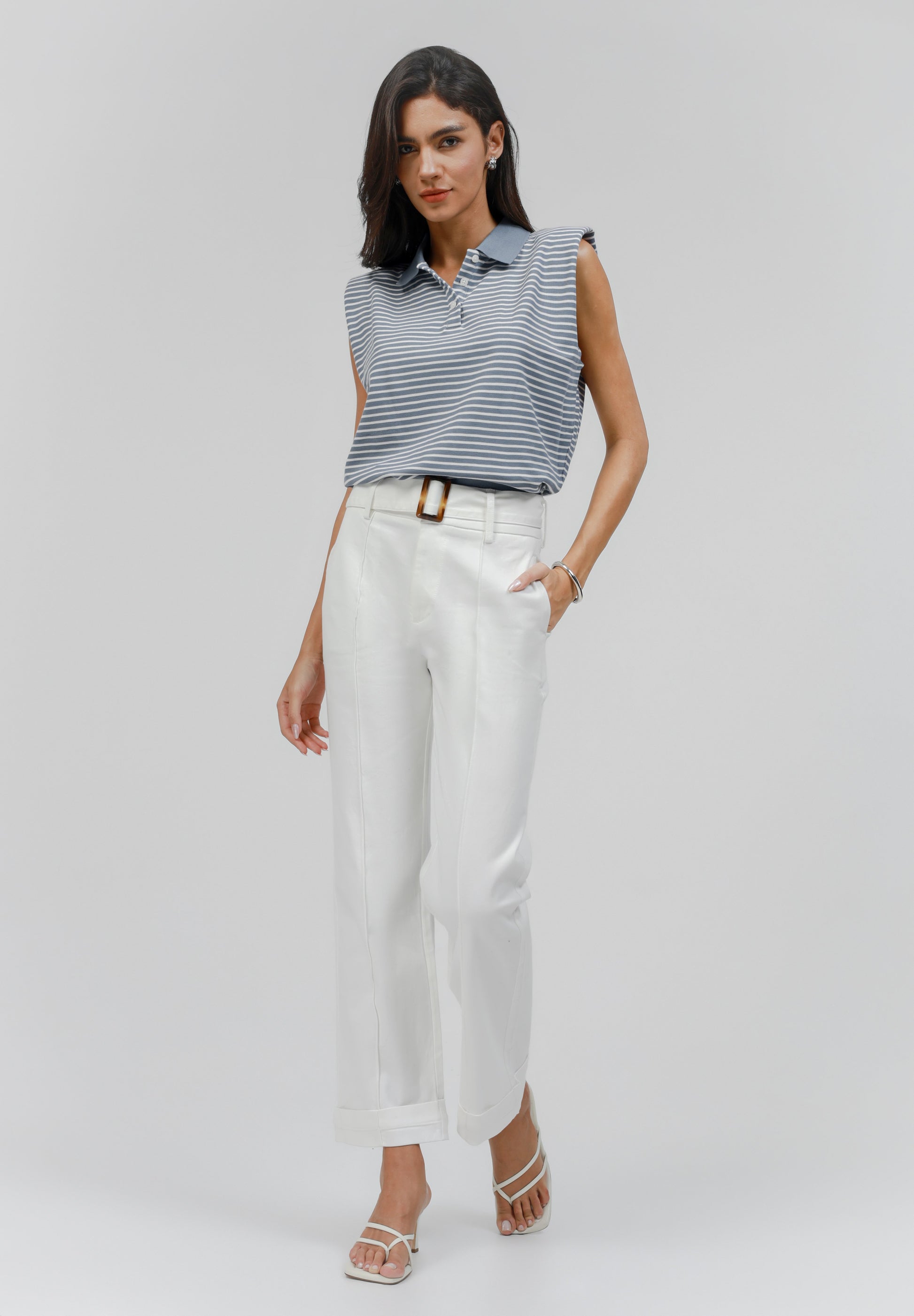  Straight Leg Jeans - Off White Wash