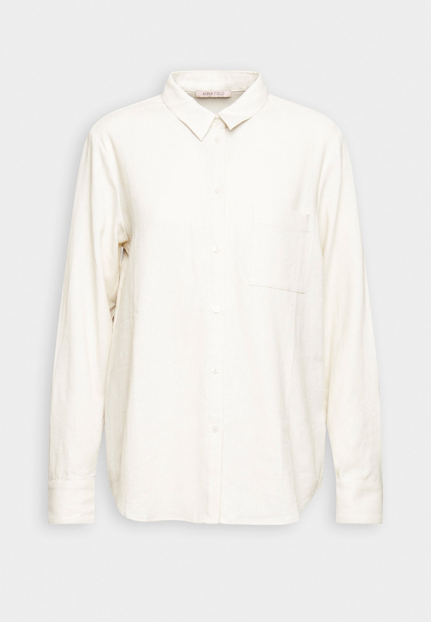 Anna Field Linen-Mix Button Down Blouse - Button-Down Blouse - Beige