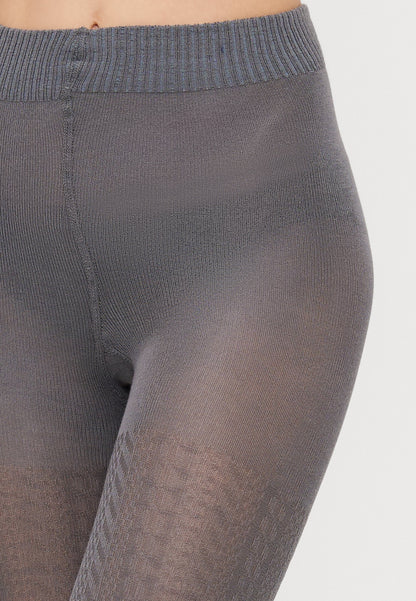 Anna Field SOFT MODAL BLEND CABLE KNIT TIGHTS 2 PACK - Tights - Black/dark Grey