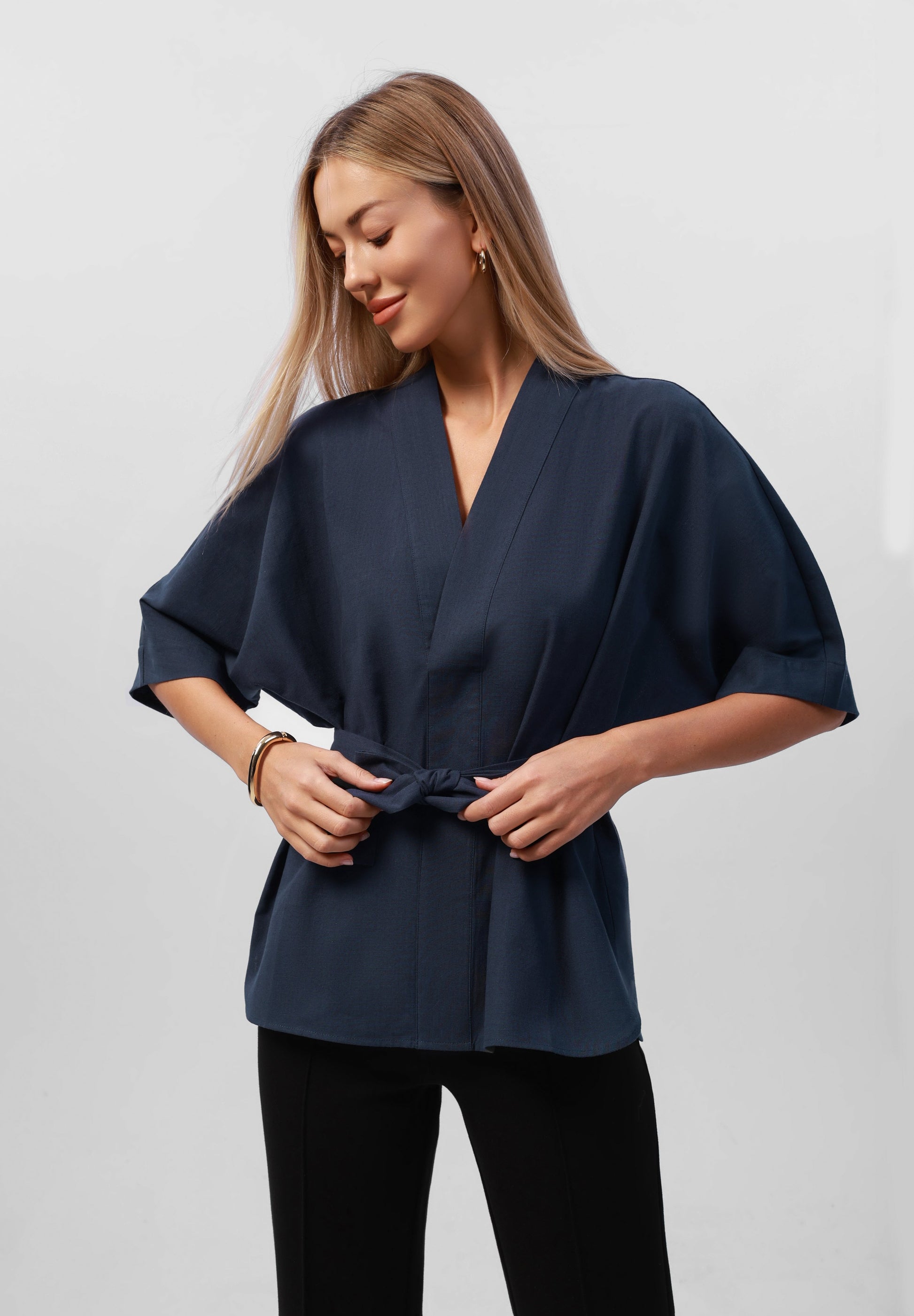 Anna Field Blouse - Navy