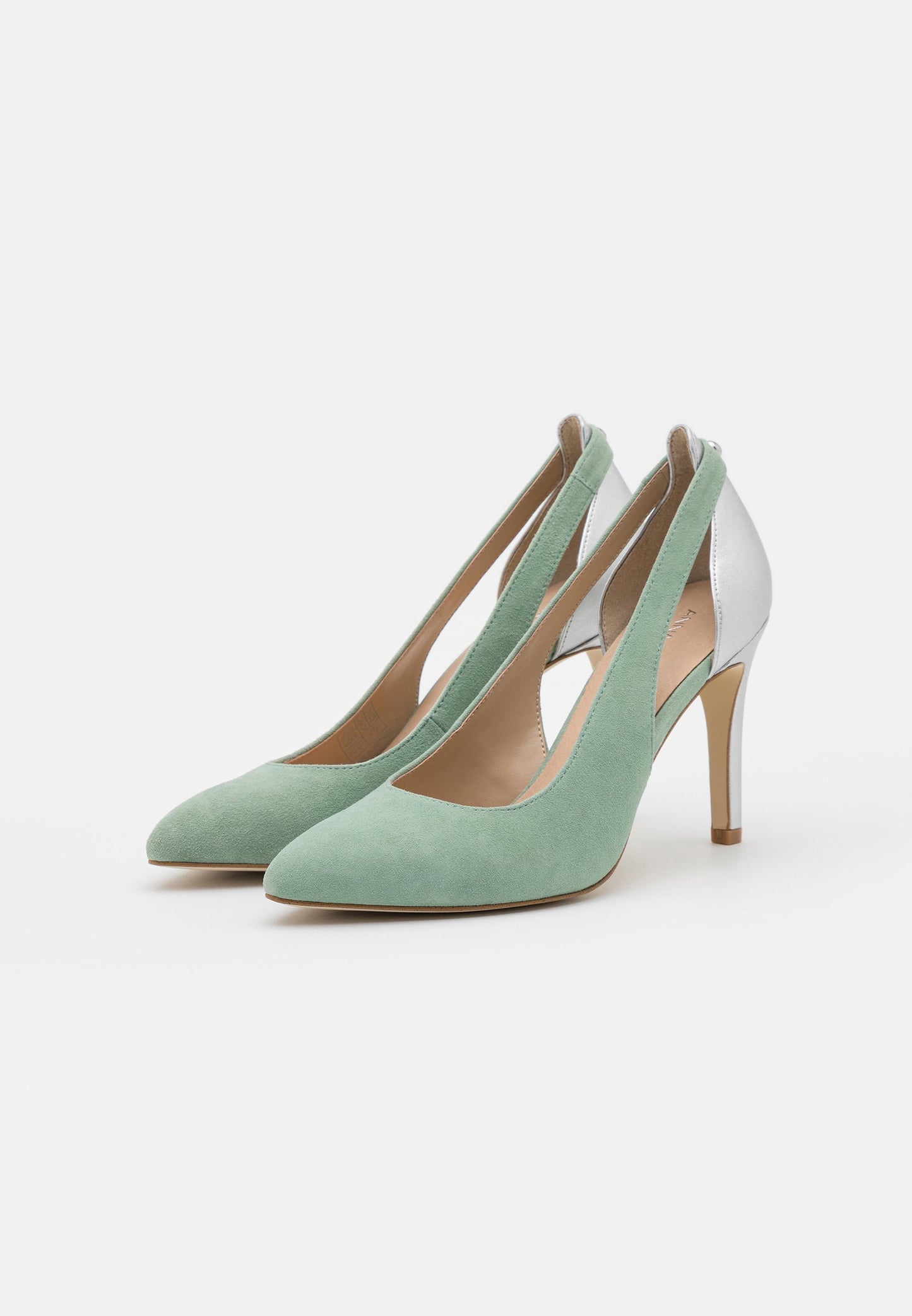 Anna Field Leather - High Heels - Mint/Silver